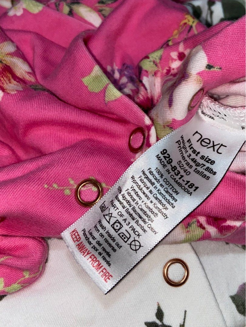 NEXT Baby Newborn baby girl sleepsuits Babies Kids Babies