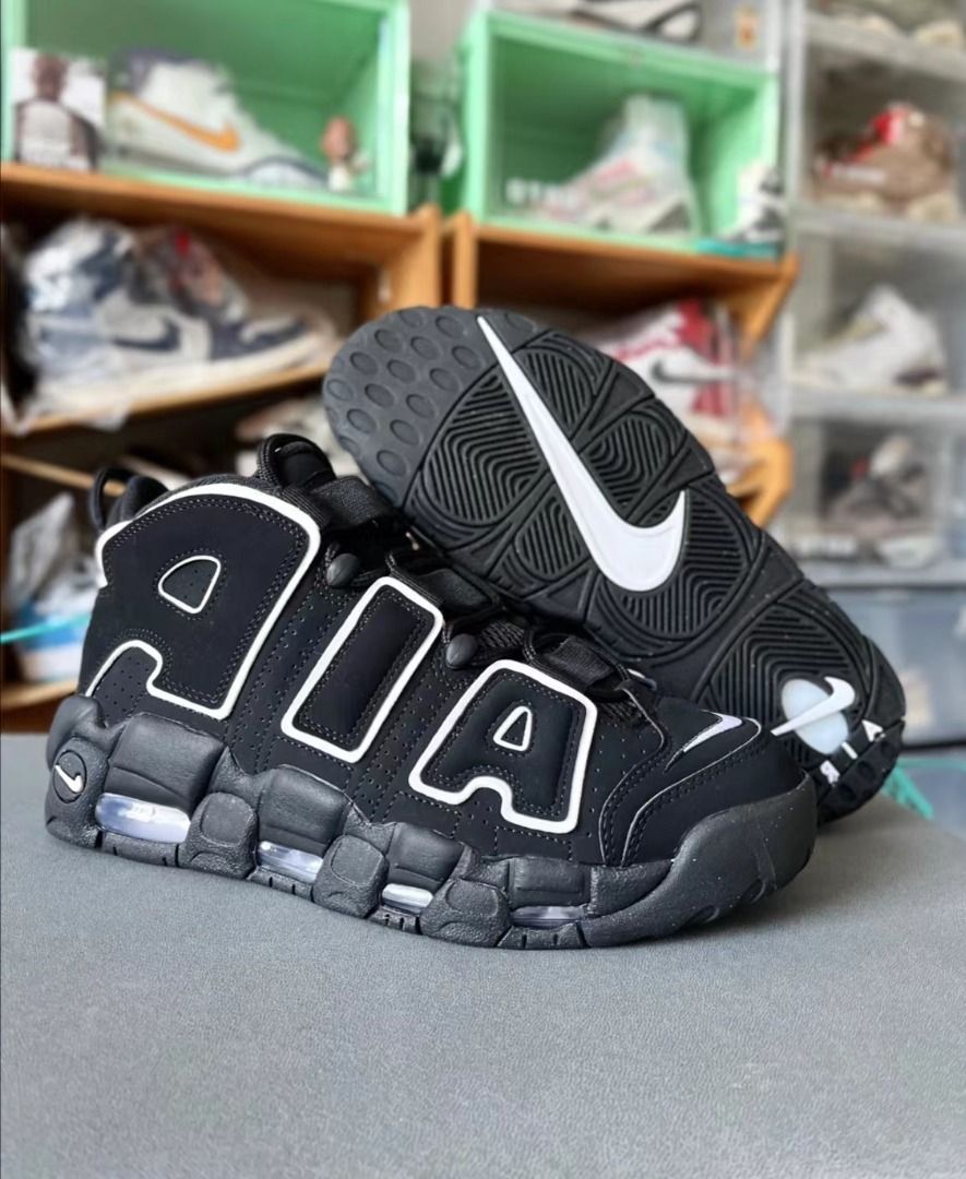 🙇‍♀️全新正貨🙇‍♀️Nike Air More Uptempo black white 中幫復古