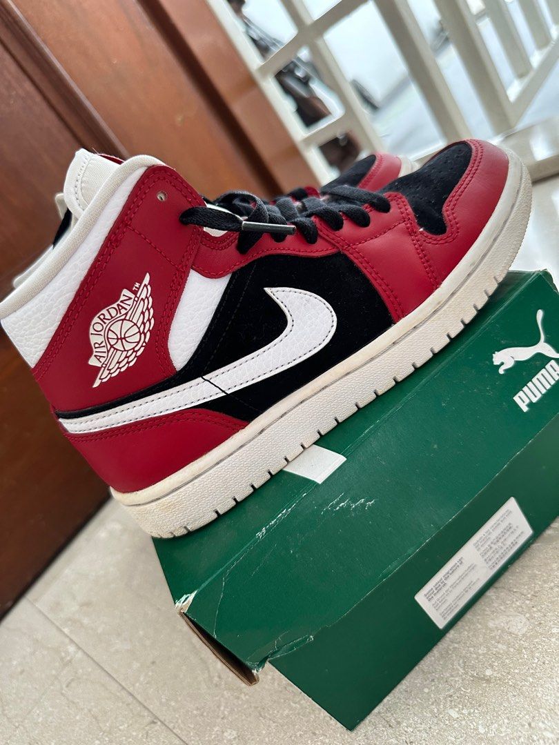 Red discount gym jordans
