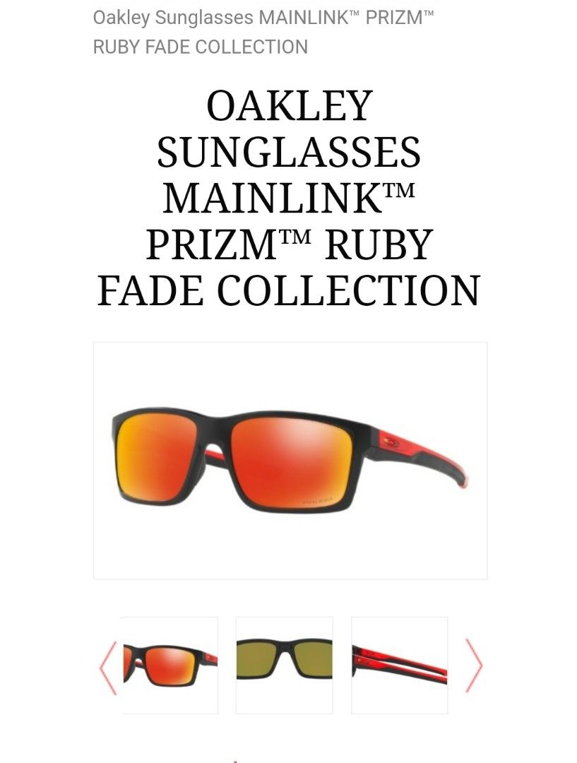 Oakley mainlink ruby iridium polarized deals