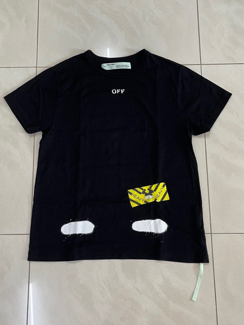 Off White Spray Paint Tee Men s Fashion Tops Sets Tshirts