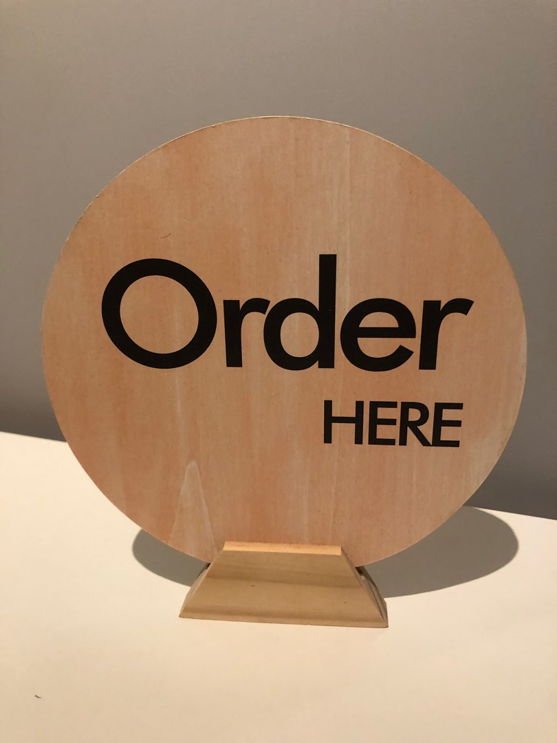 FREE Order Here wooden sign, Furniture & Home Living, Home Decor, Other