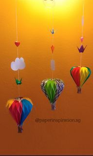 Origami hot air balloon