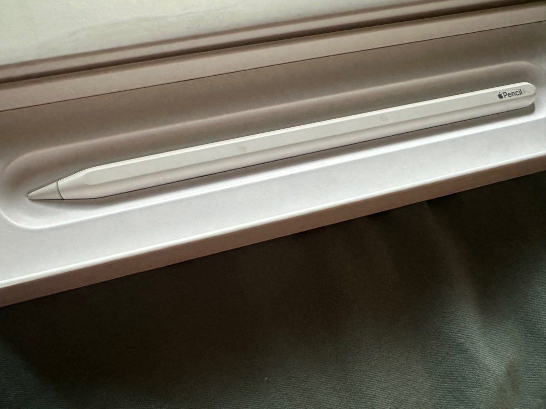 Original Apple Pencil 2 with warranty (Category: iPad) located in Tanauan. Submitted by chaengdesu (Listing ID 1242068797, Image 2). Description: For sale Apple Pencil 2 original DOP: May 2023 (with receipt) Under warranty Issue: slight scratch mark on magnet side With box Can do cod/cop via lbc.