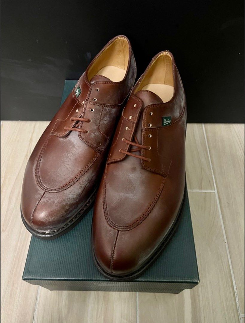 Paraboot Avignon Derbies Marron UK8, 男裝, 鞋, 西裝鞋- Carousell