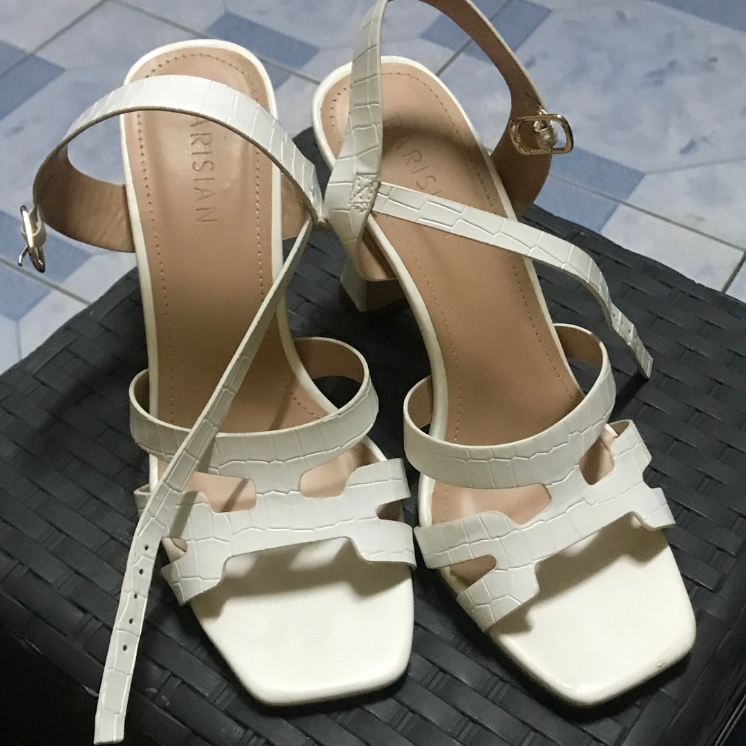 PARISIAN WHITE HEELS (Negotiable if get agad!) , Women's Fashion ...