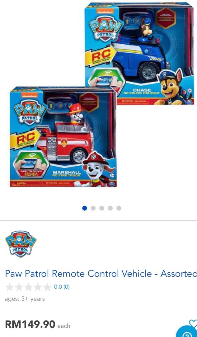 Paw Patrol Remote Control Car, Hobbies & Toys, Toys & Games on Carousell