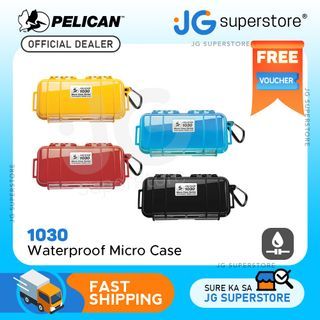 Pelican 1030 Micro Case Watertight Crushproof Dustproof Hard Casing with Rubber Liner, Automatic Pressure Equalization Valve for Phones Small Electronics (4 Colors Available) | JG Superstore