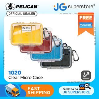 Pelican Micro Water-Resistant Crush and Dust Proof Case (Clear Black, Clear Blue, Clear Yellow, Clear Red) | 1020 | JG Superstore
