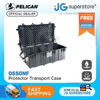 Pelican Transport Large Body All Durable Hard Case without Foam (BLACK) | Model - 0550NF | JG Superstore