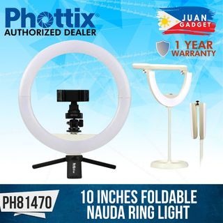 Phottix Nuada 10 Go Kit LED Ring Light Video LED 2600K-5800K for Photography Make-up Livestream Vlogging Youtube | JG Superstore