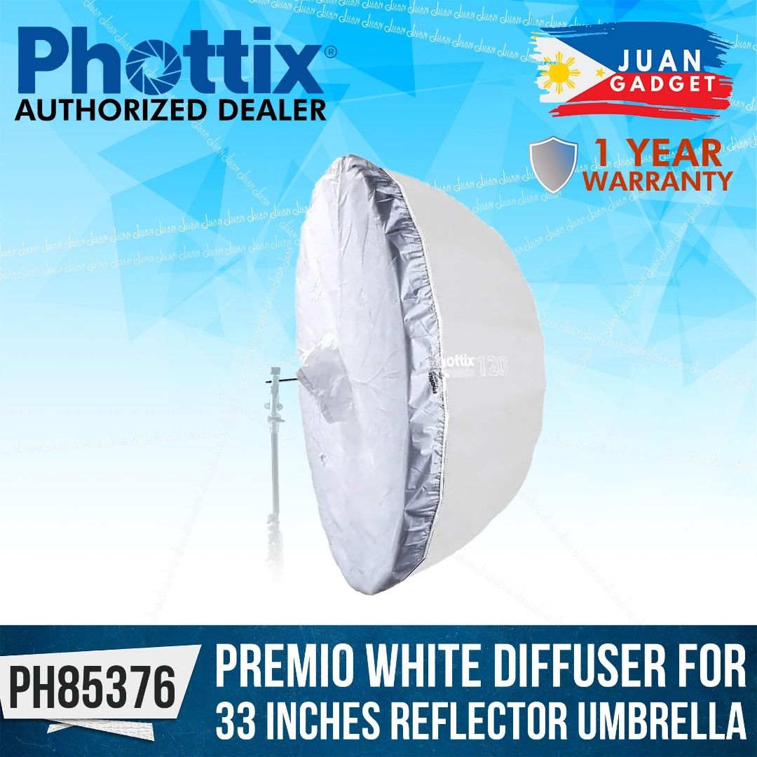 Phottix Premio White Diffuser for 120cm 47 Inches Reflective Umbrella (DIFFUSER ONLY) | JG Superstore (Category: Other Photography Accessories) located in San Juan City. Submitted by jg.superstore (Listing ID 1242077246, Image 1). Description: █ JG Superstore █ 【Trusted Seller Since 2011】 【We Accept Any Special Order】 【Dedicated Customer Service】 【📍 】3/F Annapolis Tower, 43 Annapolis St. Greenhills San Juan - Front of Unionbank (please confirm y