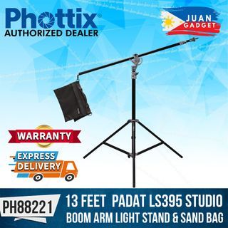 Phottix Saldo 395 Studio Boom Arm Light Stand & Sandbag 395cm or 13 Feet  | JG Superstore