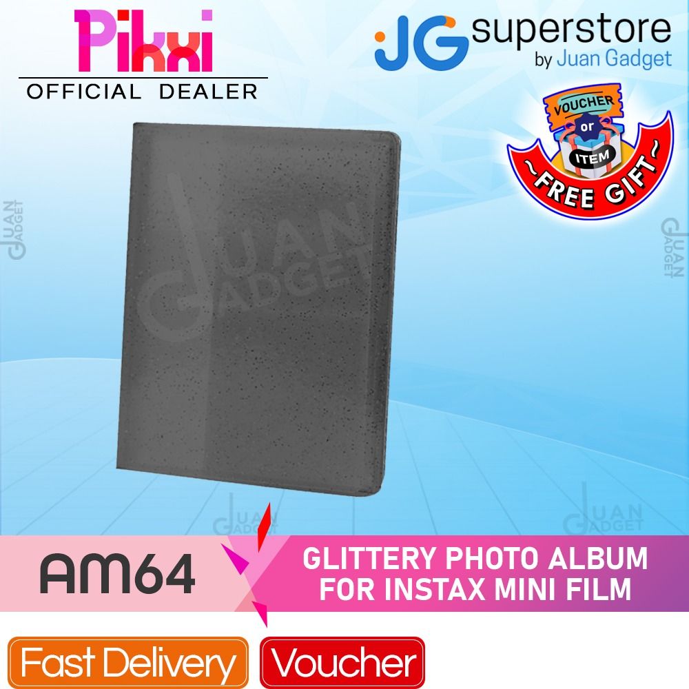 Pikxi Clear Transparent Glitter Photo Album 3 inch 64 Pockets Photos f – JG  Superstore