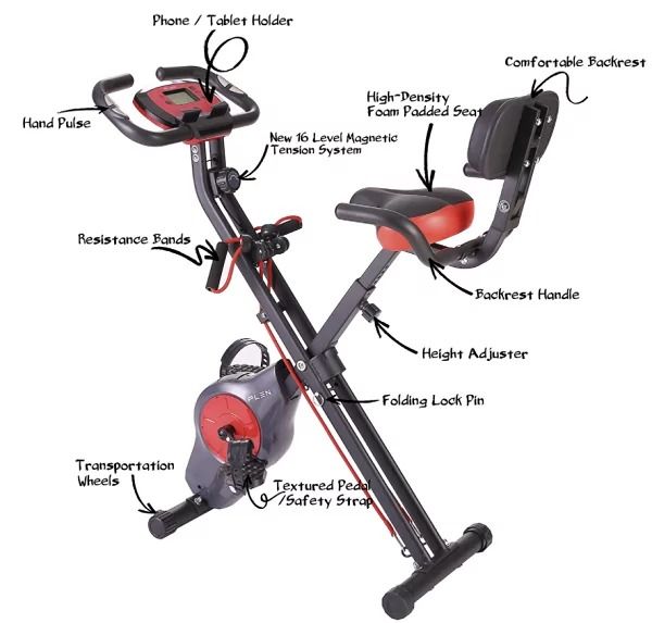 Pleny folding exercise store bike