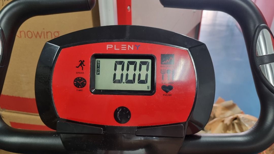 Pleny folding fitness exercise store bike with resistance bands