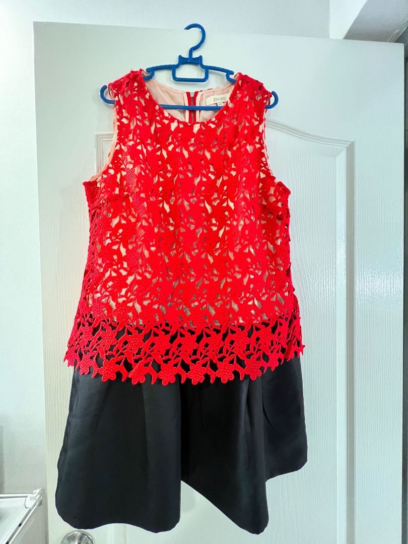 Red lace dress hot sale plus size