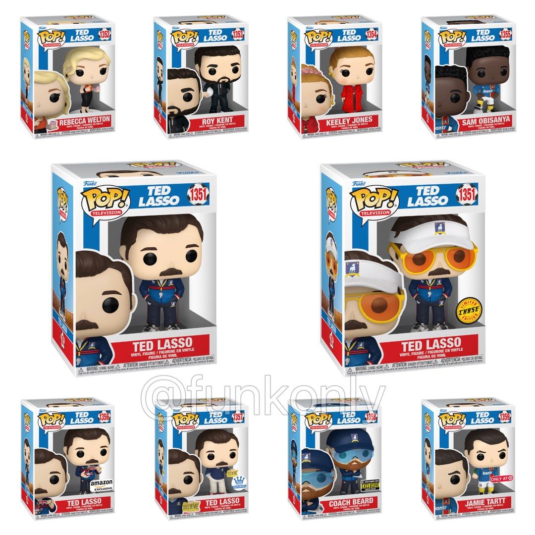 [PO] Ted Lasso Pop! Vinyl Figures - Rebecca Welton/Roy Kent/Keely Jones/Sam  Obisanya/Teacup/Believe Sign/Coach Beard/Jamie Tartt Toy