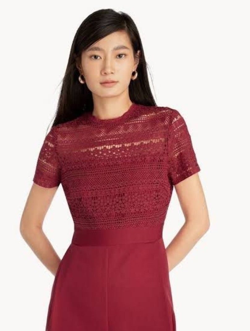 Phase eight bright lipstick hotsell ilia lace bodice jumpsuit