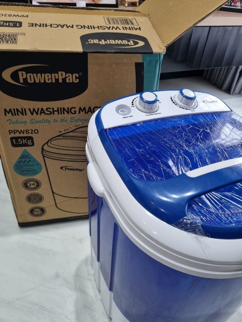 Powerpac Mini Washing Machine 1.5Kg, TV & Home Appliances, Washing