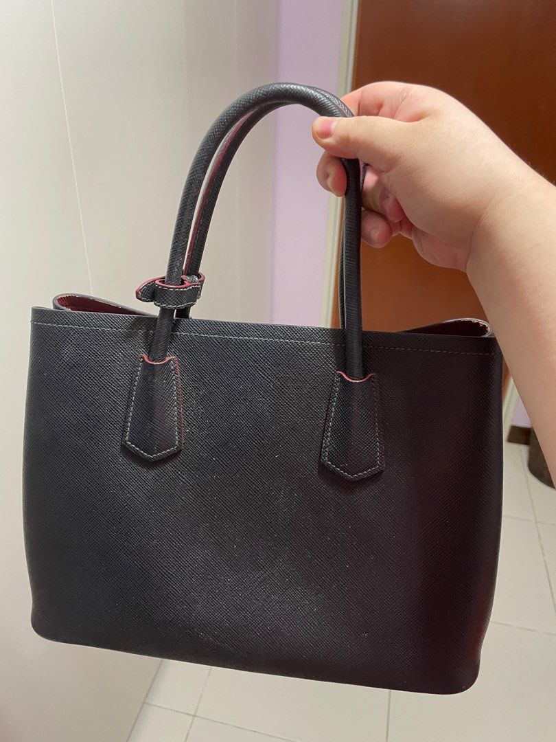 Prada Saffiano Cuir Medium Double Tote 1BG775