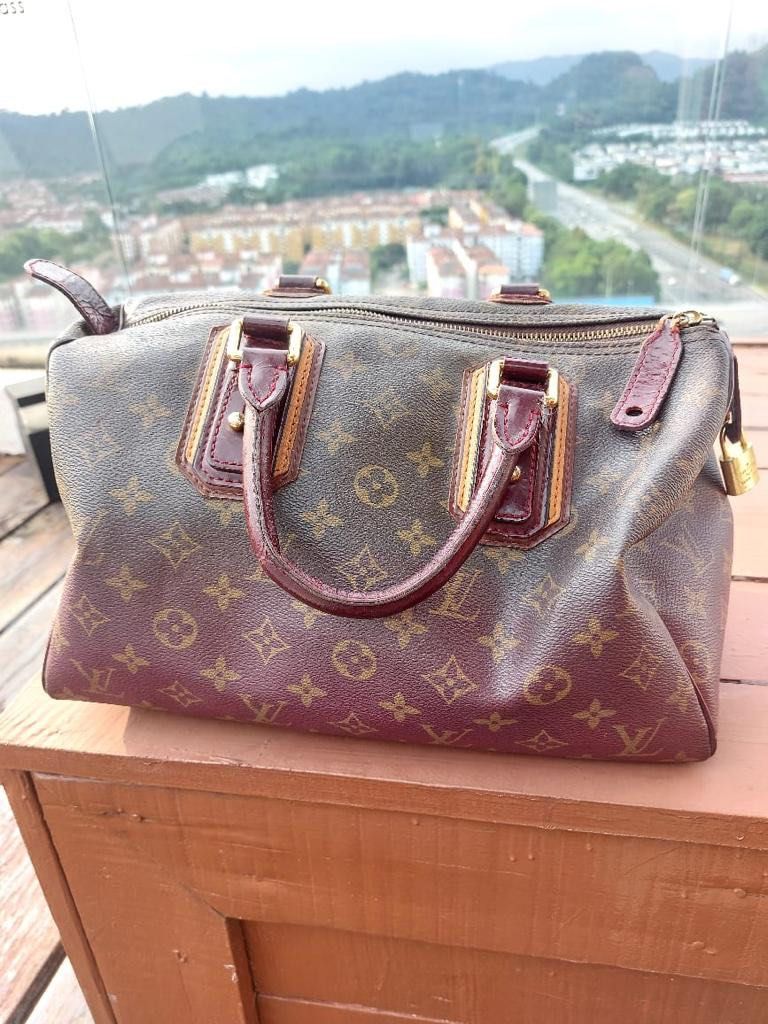 LOUIS VUITTON LV GHW Speedy Mirage Handbag/Tote Bag Monogram Brown