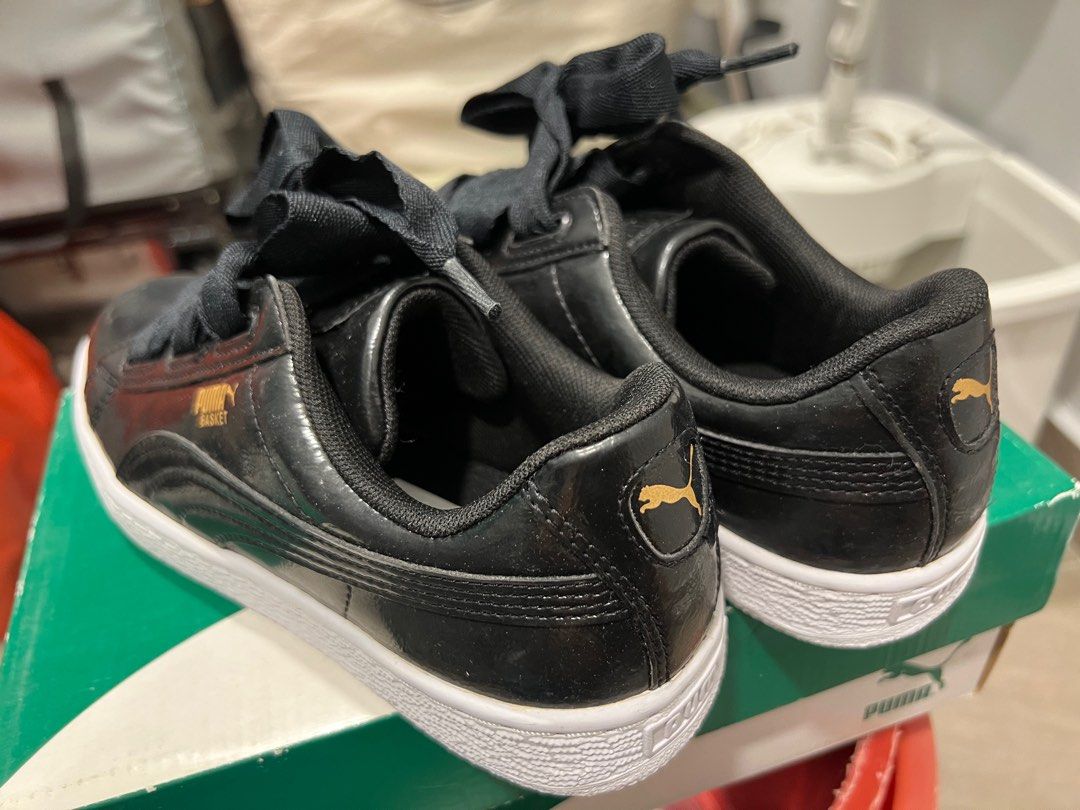 Puma basket heart new arrivals black rose gold