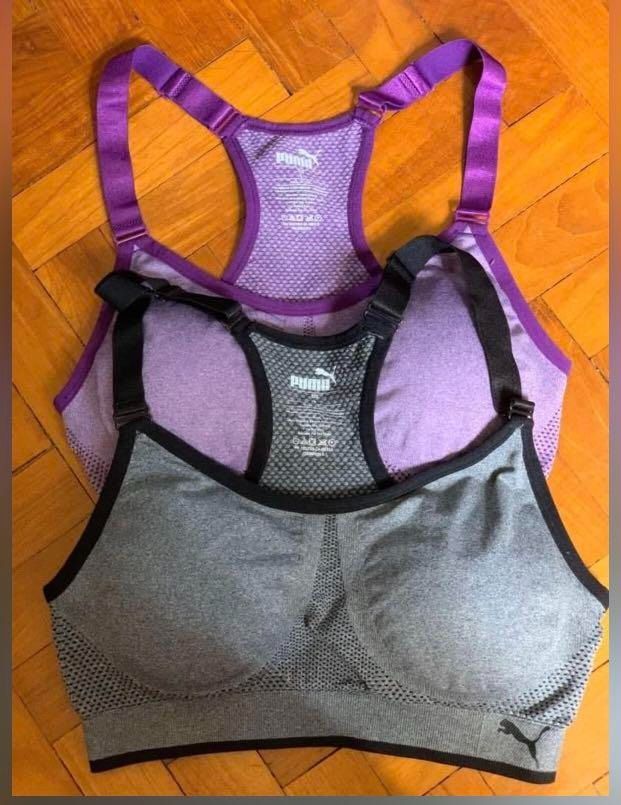 Puma sport bra light purple, Women's Fashion, Activewear on Carousell