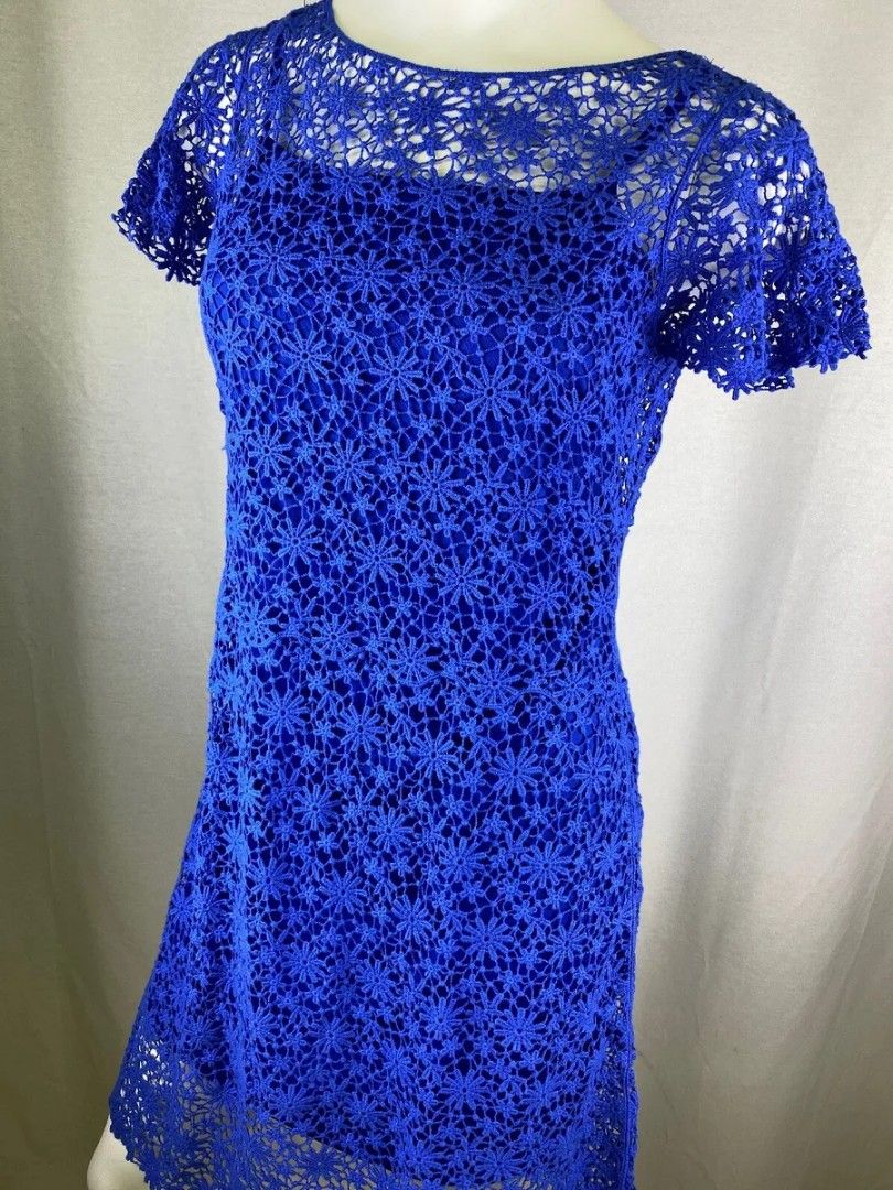 Ralph lauren navy lace dress discount