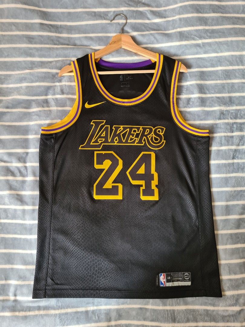 adidas, Shirts, Kobe Bryant La Lakers Gold On Black Jersey 24 Mamba  Basketball Nba Rare
