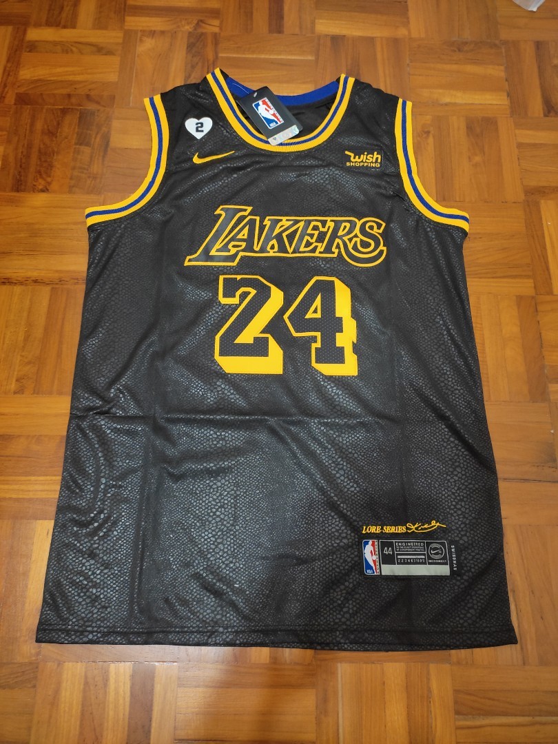 Lebron James Black Mamba City Edition Lakers Jersey Sz M Gigi Patch (Read  Descr)