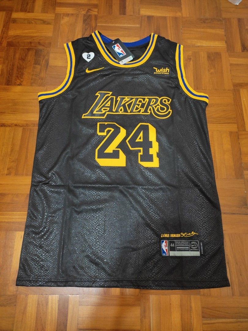 100% Authentic Kobe Bryant Nike Lakers Lore Series Black Mamba City Jersey  44 M