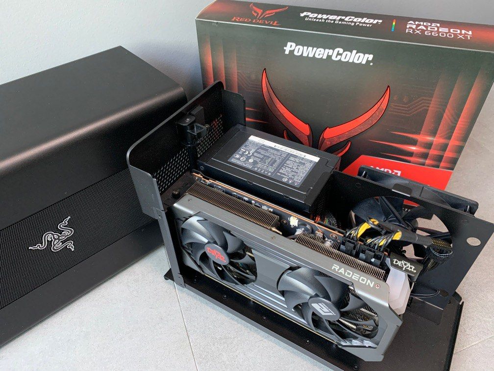 Razer Core X + AMD Radeon RX6600 XT PowerColor Red Devil, Computers ...