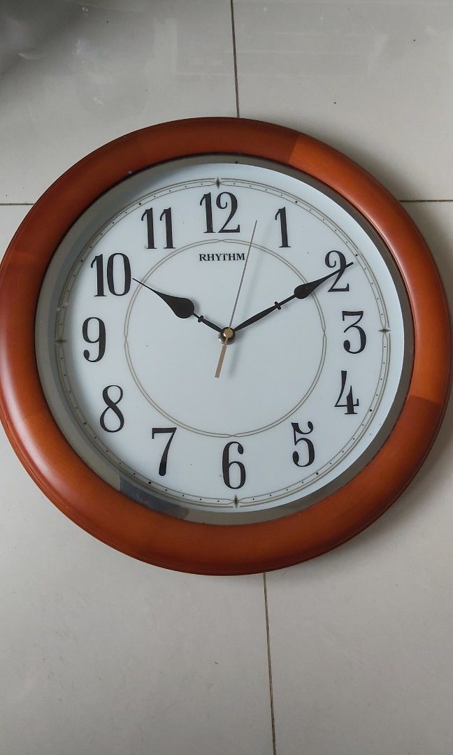 RHYTHM WALL CLOCK, Furniture & Home Living, Home Decor, Clocks on Carousell