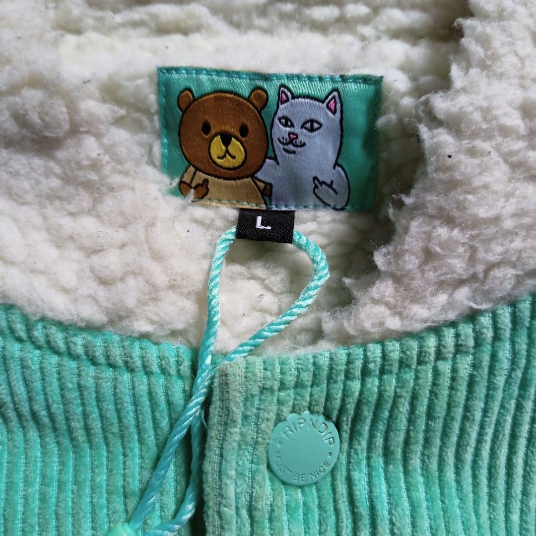 Rip n dip x teddy fresh corduroy sherpa jacket