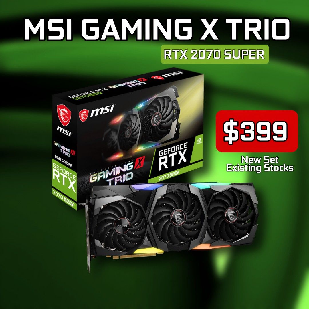 RTX 2070 Super MSI Gaming X Trio Computers Tech Parts Accessories RTX 2070 Super MSI Gaming X Trio Computers Tech Parts Accessories