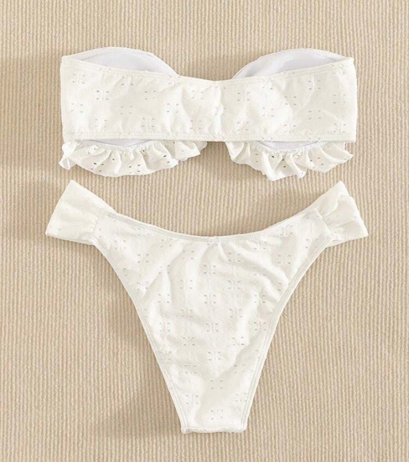 Hello Sunshine Bandeau Bikini Top White