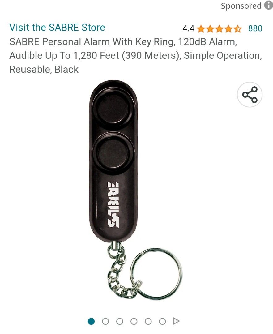 Sabre personal alarm with key ring cheap