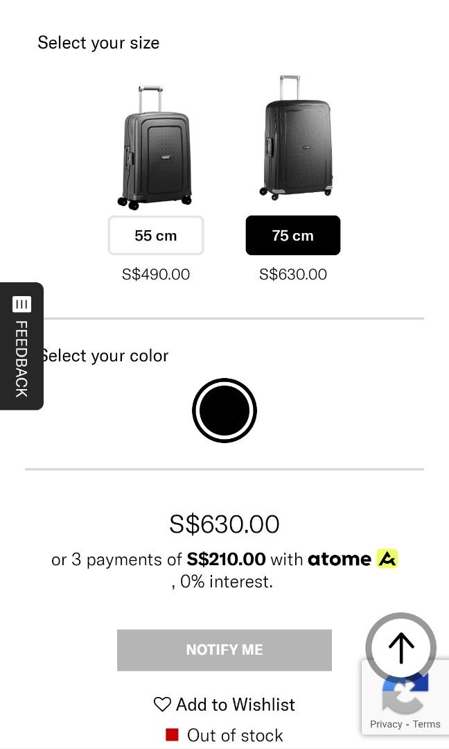 Samsonite , Red ,Checked luggage Large, Hobbies & Toys, Travel