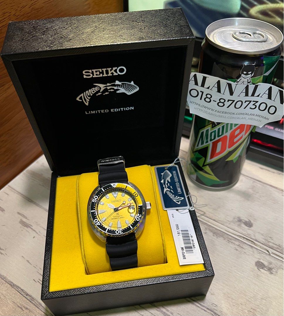 Seiko Zimbe SRPD19K Mini Turtle Yellow Limited Edition