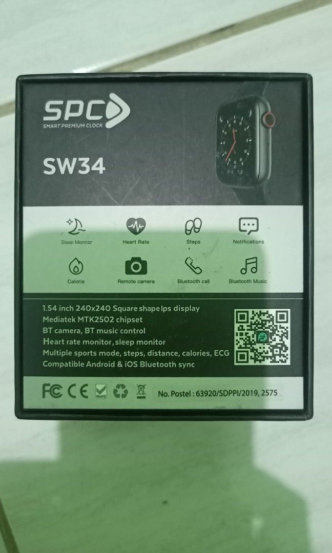 Smart Watch SPC SW34 Fesyen Pria Jam Tangan di Carousell