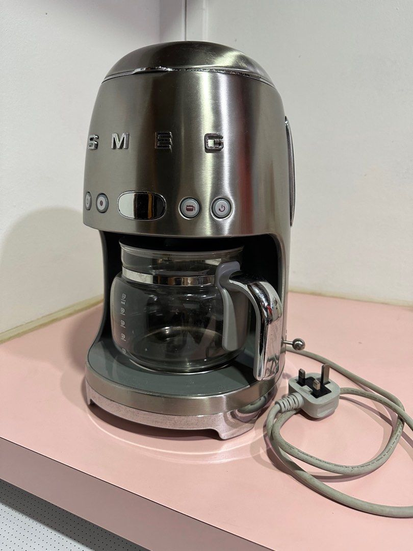 Smeg Drip Filter Coffee Machine Stainless Steel, TV & Home Appliances
