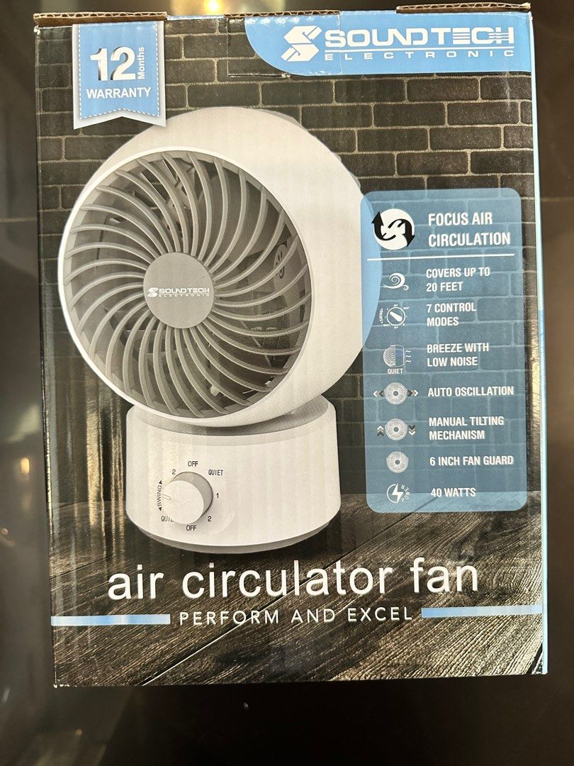 Soundtech Air Circulator Fan, Furniture & Home Living, Lighting & Fans