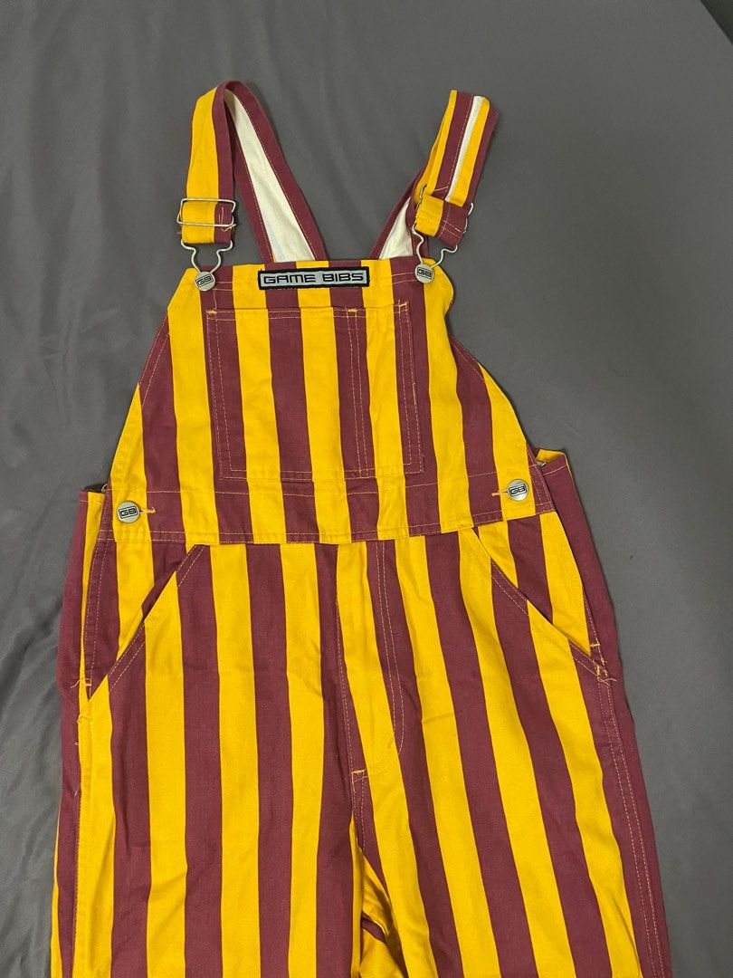 Purple and yellow striped hot sale overalls