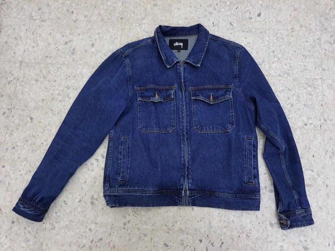 Stussy denim 2024 garage jacket