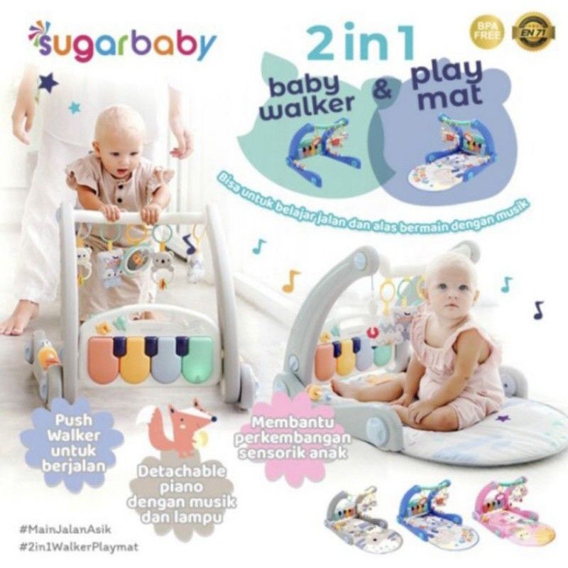Sugarbaby Babywalker & Gym Playmate Music 2in1 on Carousell