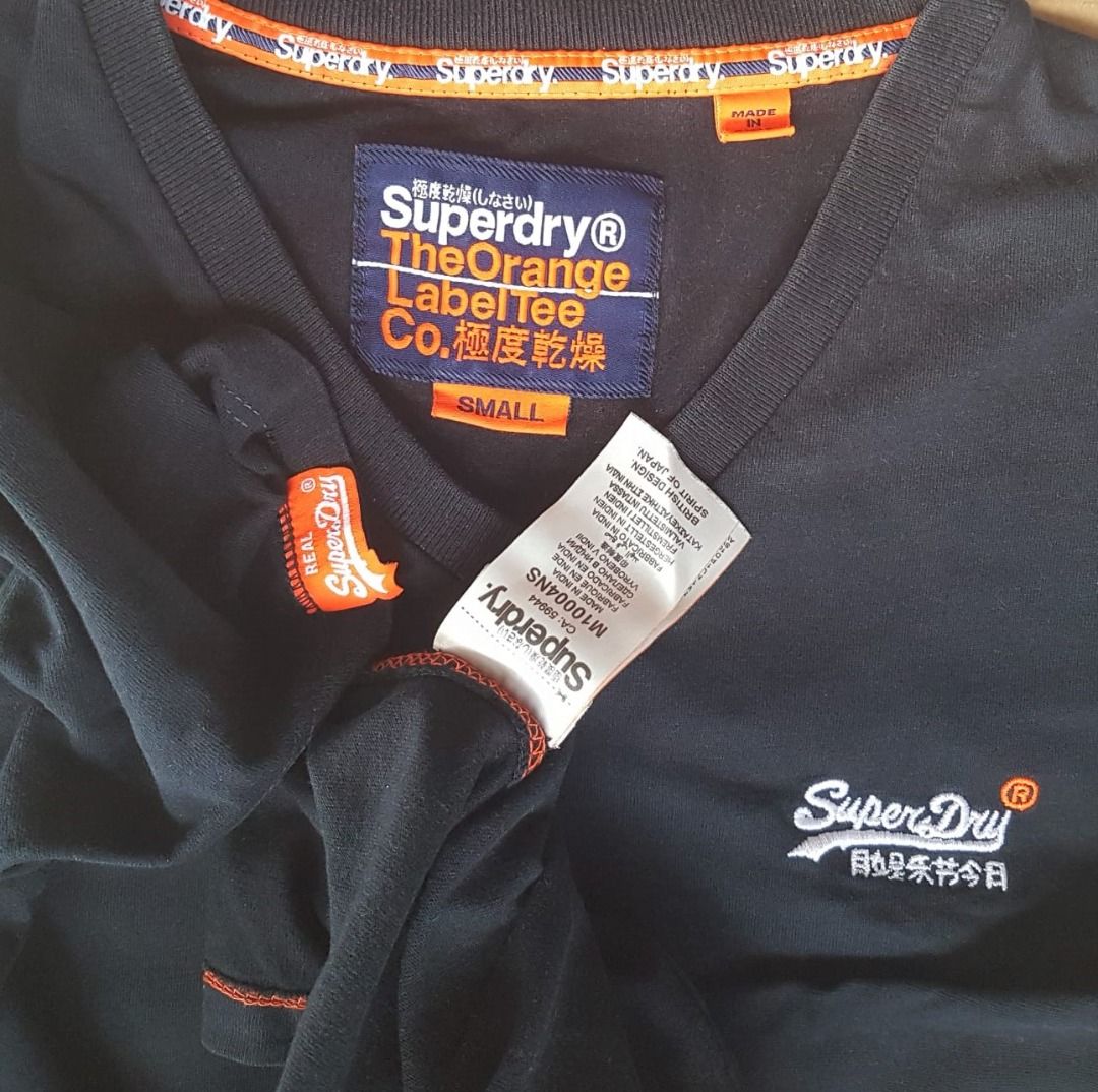 Superdry Designer Black T-Shirt, The Orange Tee Label, In-Vogue