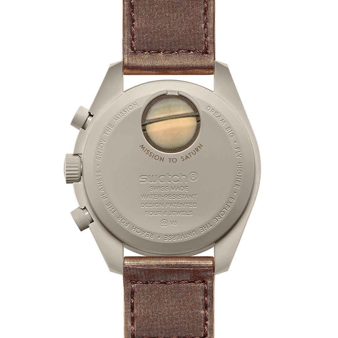 Swatch x omega moonswatch saturn土星, 名牌, 手錶- Carousell