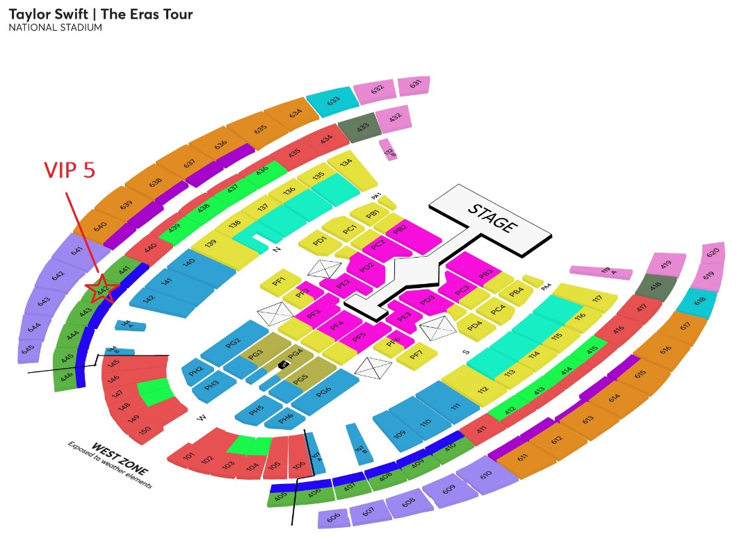 Taylor Swift Era Tour Tickets // VIP 5 // 2nd March 2025 (Saturday
