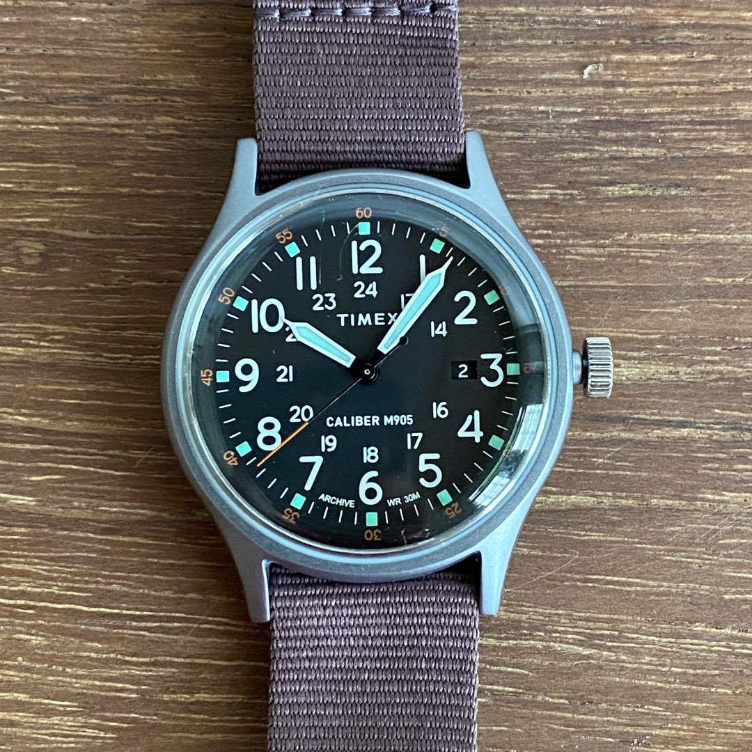 TIMEX ARCHIVE CAMPER MK1 ALUMINIUM 40 Quartz Indiglo WATCH Men s